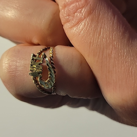 Nike Gold Filigree Ring Vintage - Picture 7 of 14